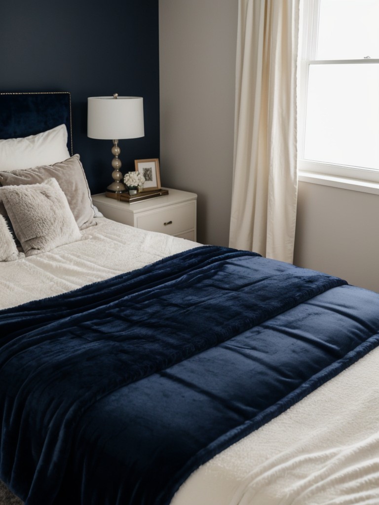 Add Elegance to Your Bedroom with Navy Decor Accents