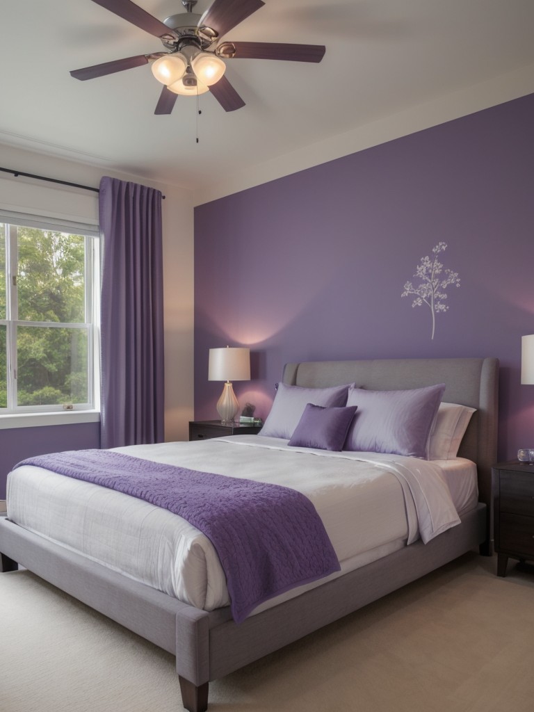 Purple Serenity: Zen-inspired Bedroom Decor