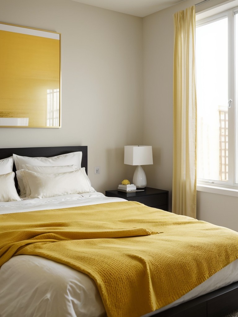 Golden dreams: Yellow bedroom decor that radiates elegance