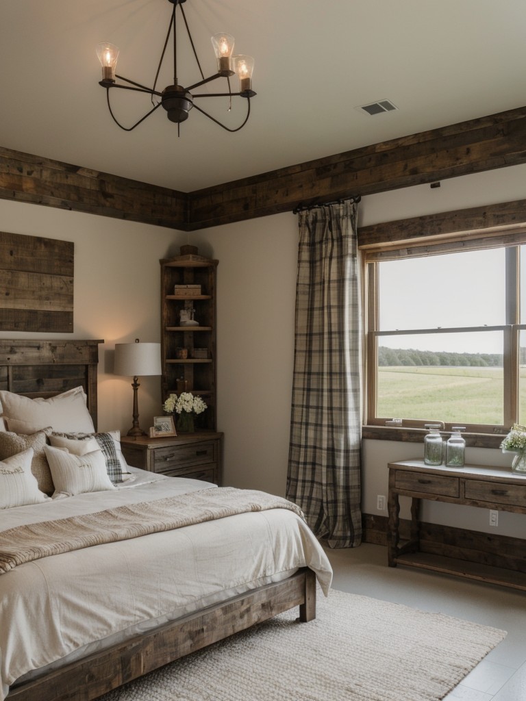 Farmhouse-inspired bedroom: Modern design meets rustic charm