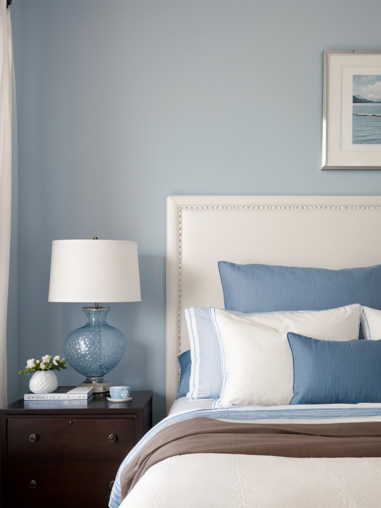 Cozy Apartment Vibes: Transform Your Bedroom with Serene Blue & White Decor