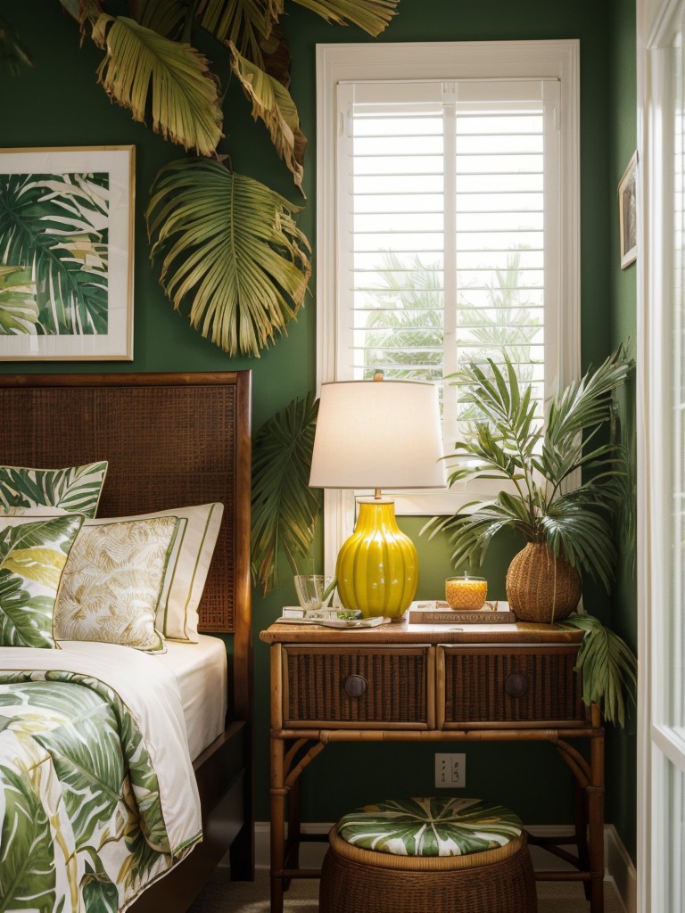 Brown Bedroom Decor: Create a Tropical Retreat with Vibrant Green and Exotic Accents!