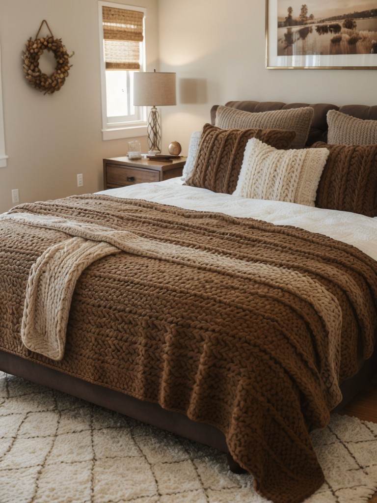 Cozy up your bedroom with dreamy brown decor.