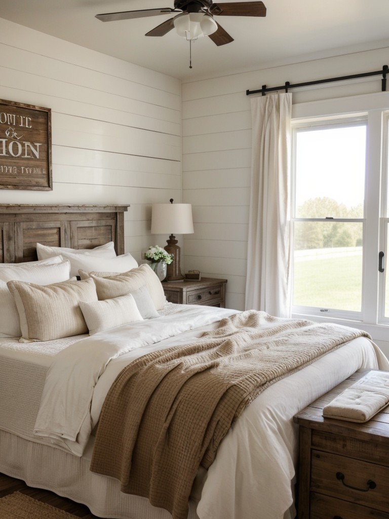 Cozy Farmhouse-Inspired Apartment Bedroom Decor