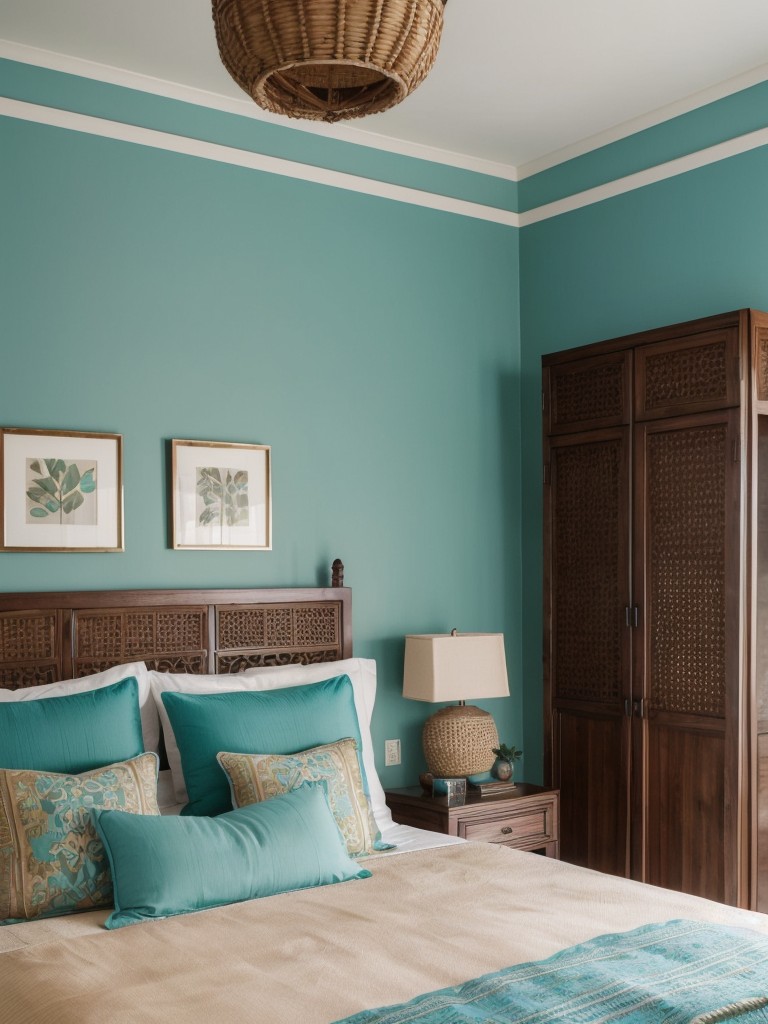 Exotic Vibes: Brown & Turquoise Bedroom Decor Inspo