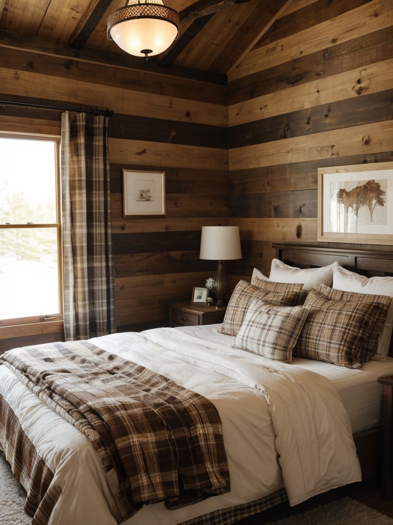 Rustic Chic: Create a Cozy Cabin Bedroom with Brown & Plaid