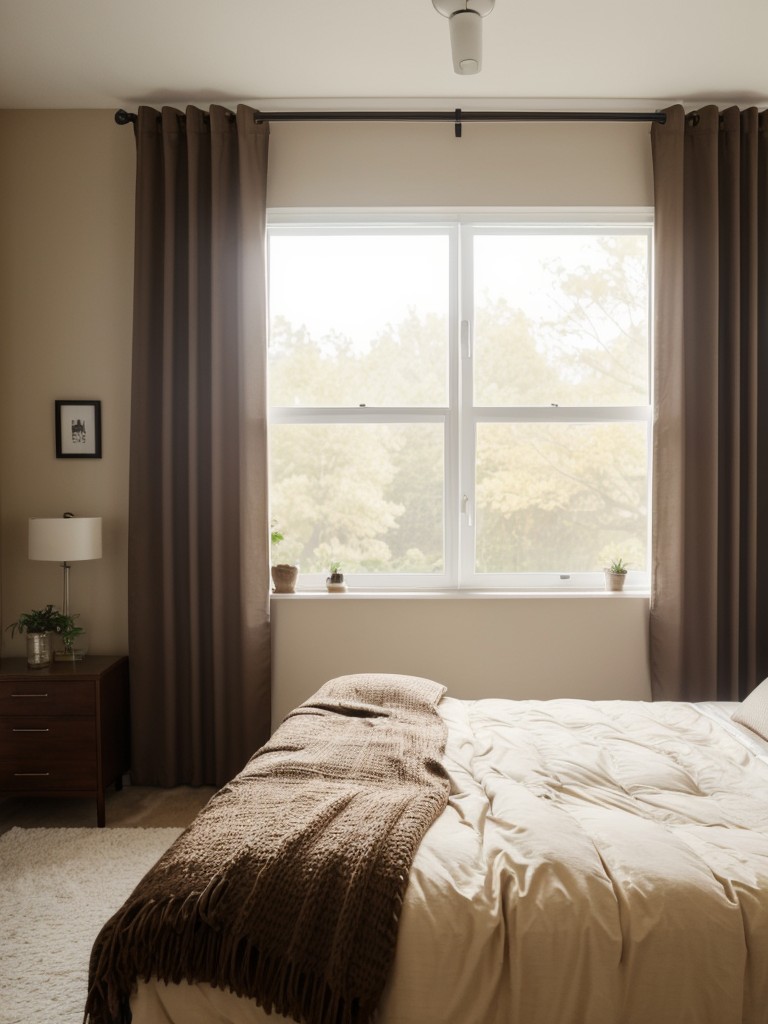 Brown Bedroom Decor: Enhance Comfort with Blackout Curtains