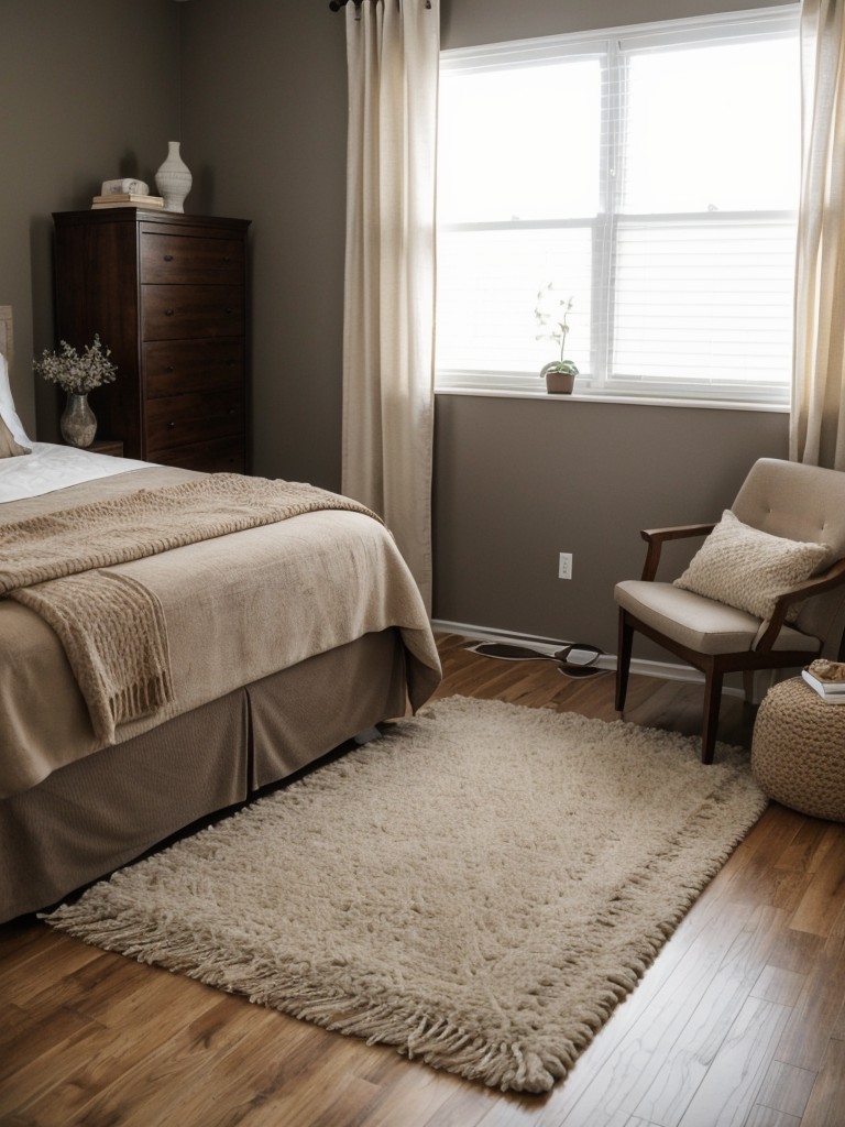 Cozy up your bedroom with warm neutral rugs for a statement-making touch!