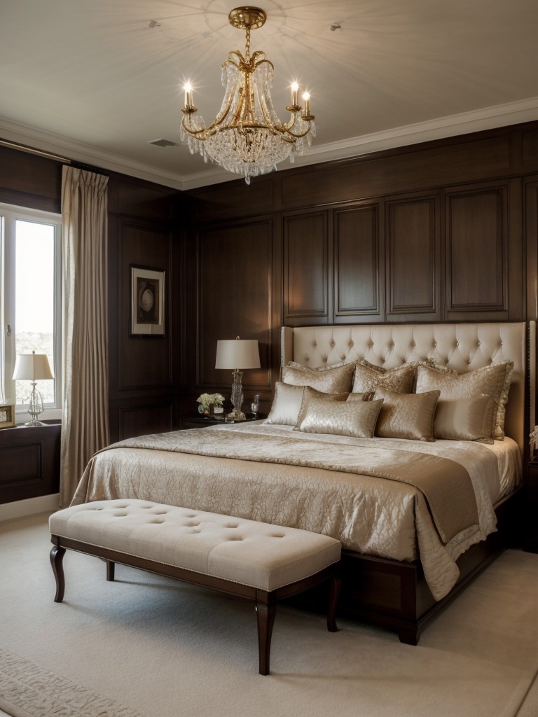 Chic Chandelier: Add Glamour to Your Bedroom Ambiance