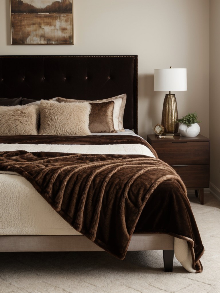 Cozy Up Your Bedroom with Textured Brown Decor!