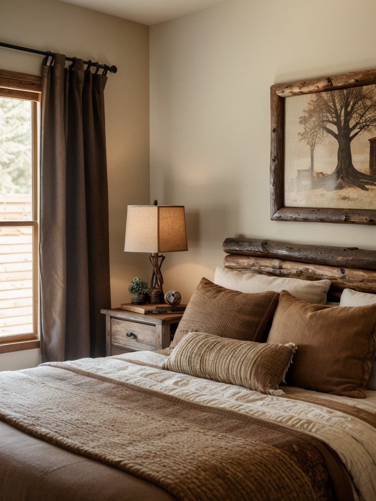 Rustic Apartment Bliss: Dreamy Brown Bedroom Decor Ideas