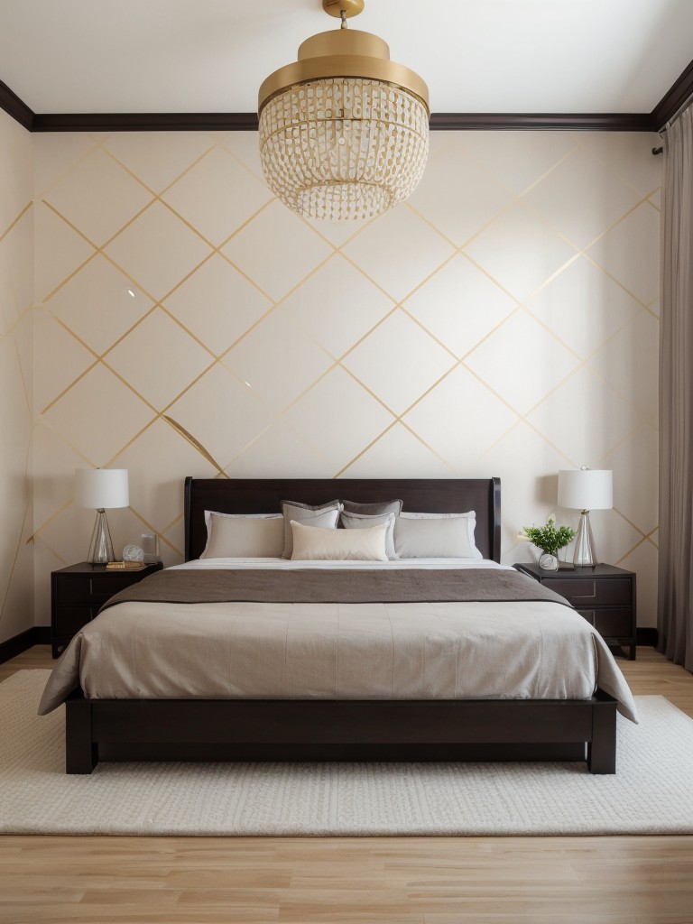 Transform Your Bedroom with Geometric Wall Decals and Wallpaper!