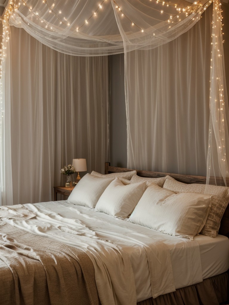 Whimsical Canopy Bed: Transform Your Bedroom with Sheer Romance!