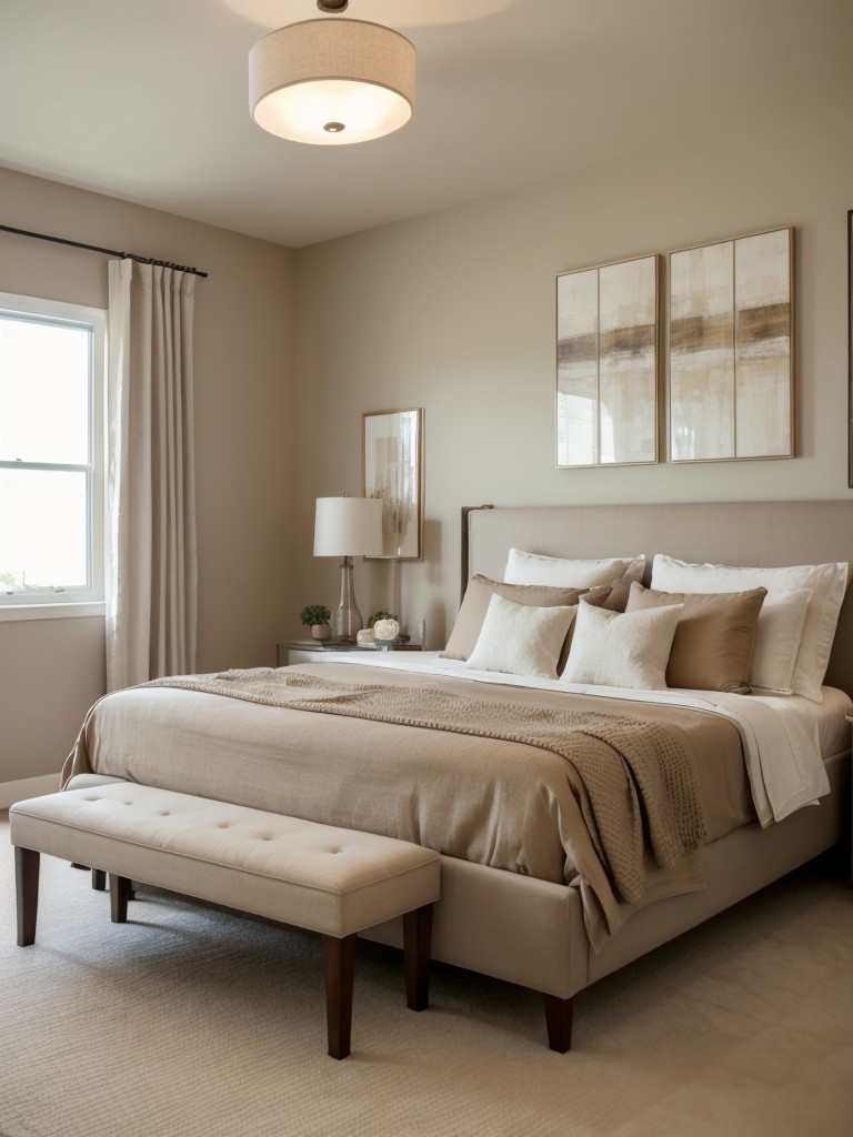 Relaxing Neutrals: Stylish Apartment Bedroom Decor Ideas