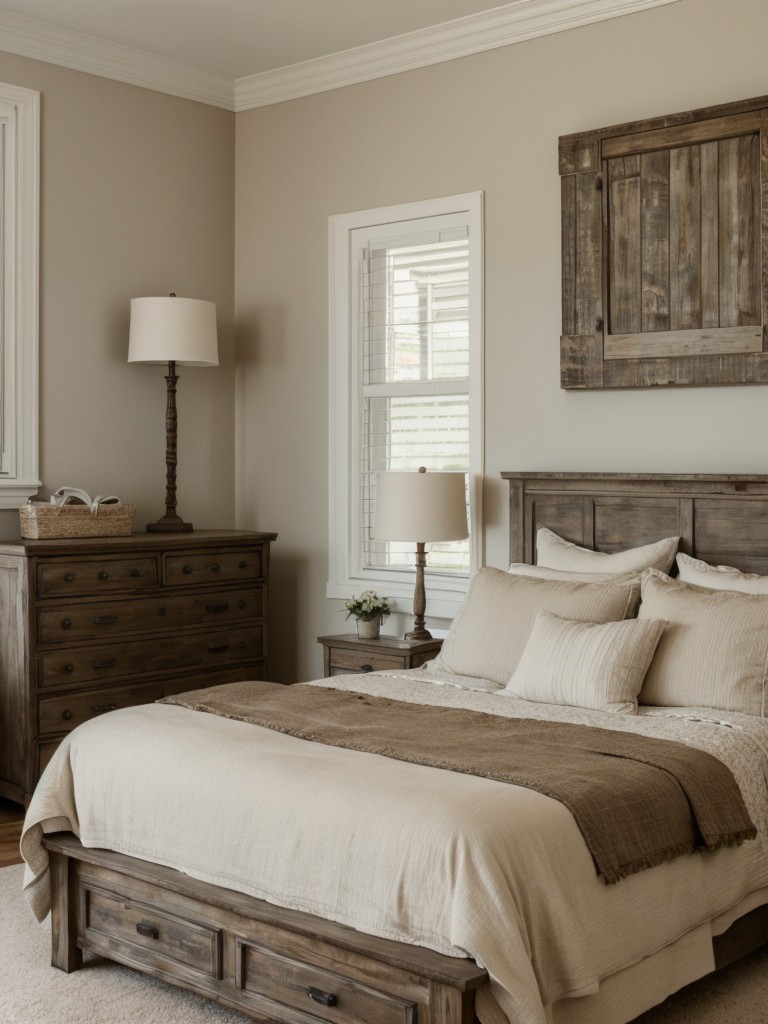 Cozy Vintage Vibes: Distressed Brown Bedroom Decor Ideas.