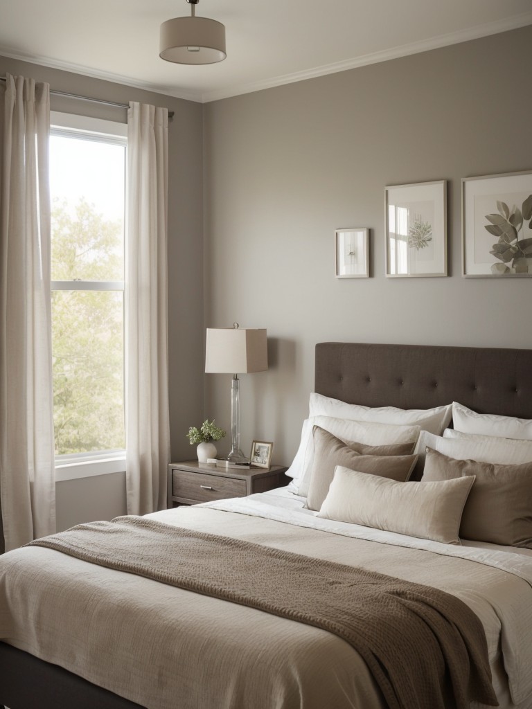 Calming Brown Bedroom Decor: Soft Gray Shades for Versatility