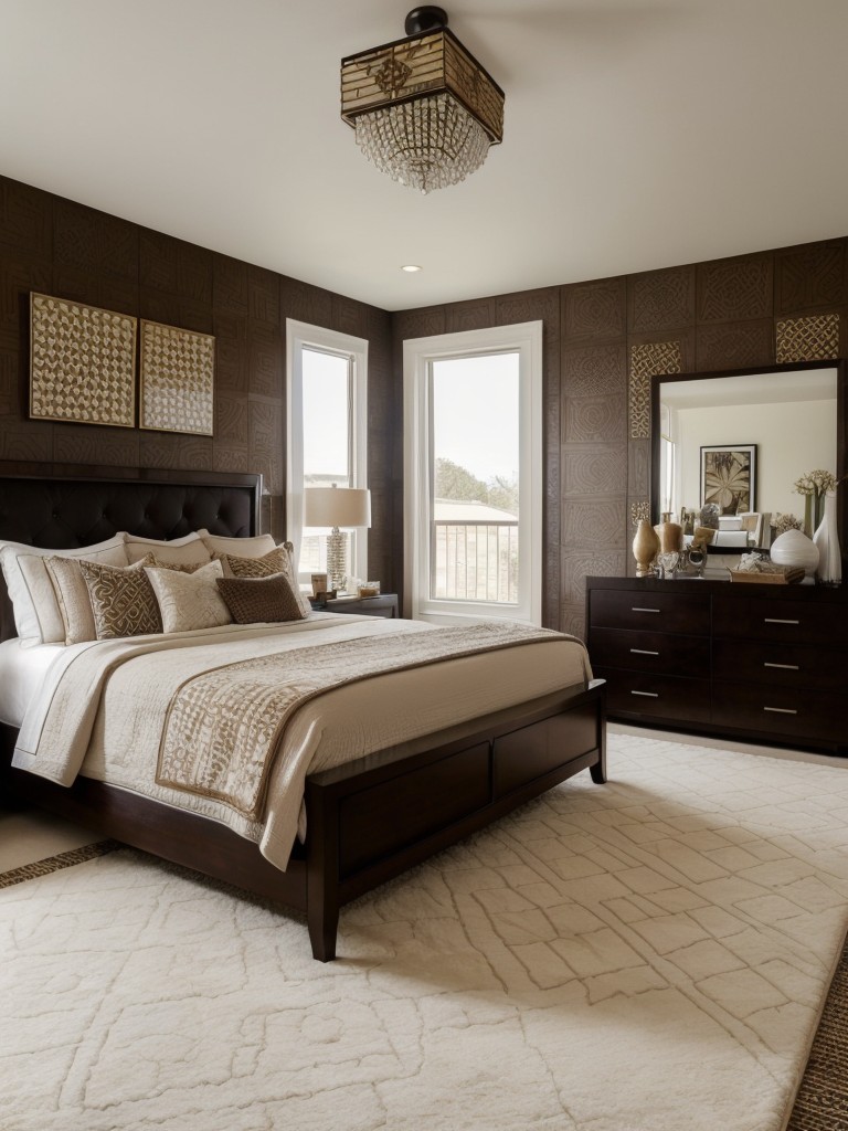 Eclectic Elegance: Create a Modern Bedroom Oasis with Mixed Textures and Patterns