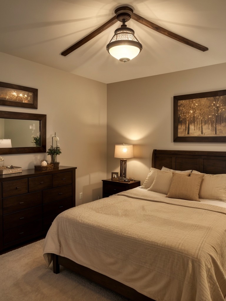 Cozy Brown Bedroom: Create an Inviting Ambiance with Soft Lighting