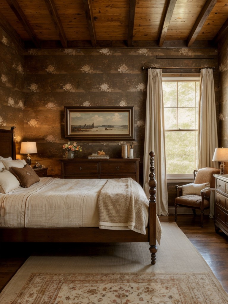 Vintage Vibes: Timeless Brown Bedroom Inspiration.