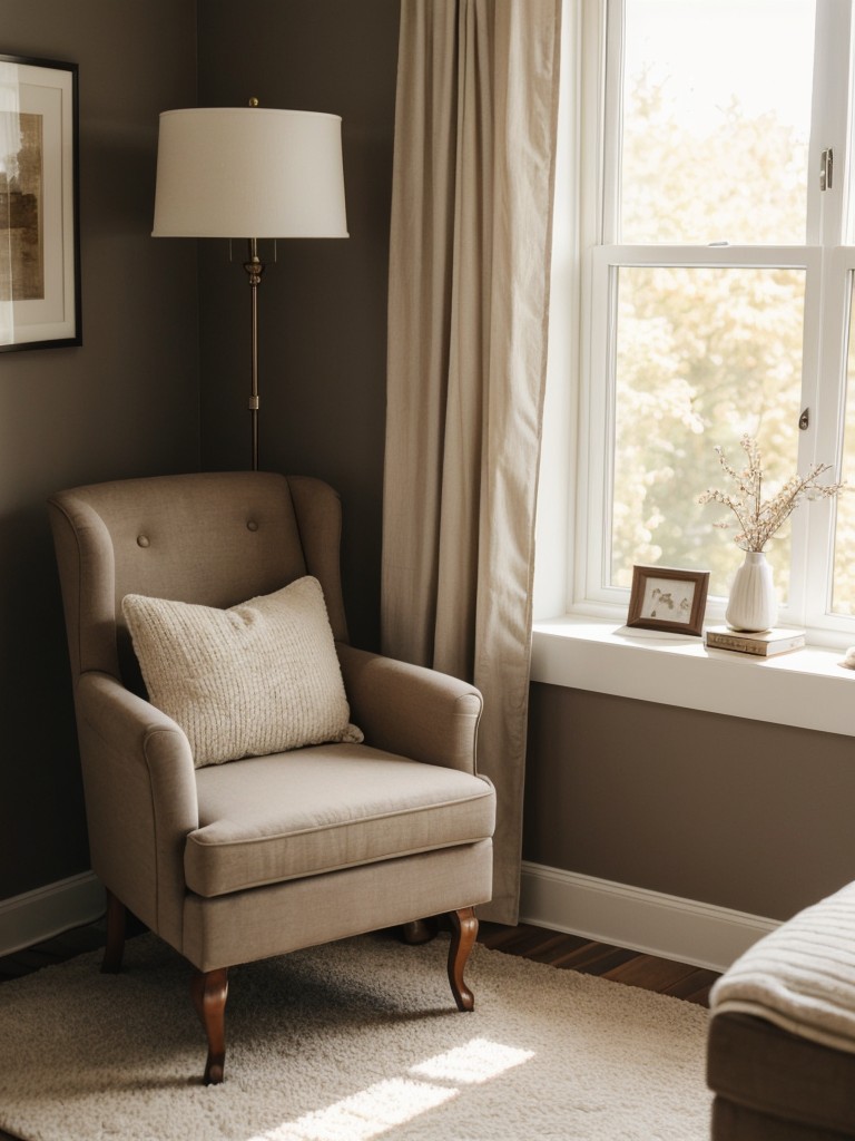 Brown Bedroom Bliss: Create a Cozy Reading Nook for Relaxation!