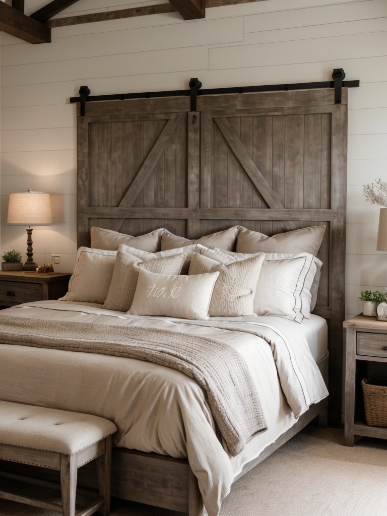 Charming Rustic Taupe Bedroom: A Farmhouse Escape!