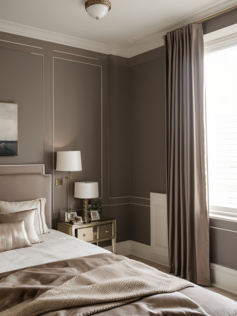 Stylish Apartment Bedroom Inspiration: Taupe & Art Deco Glam