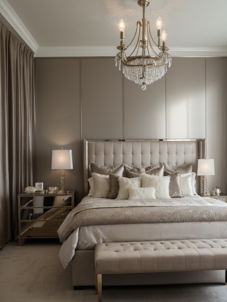 Sparkle & Glam: Metallic Accents for Your Taupe Bedroom!