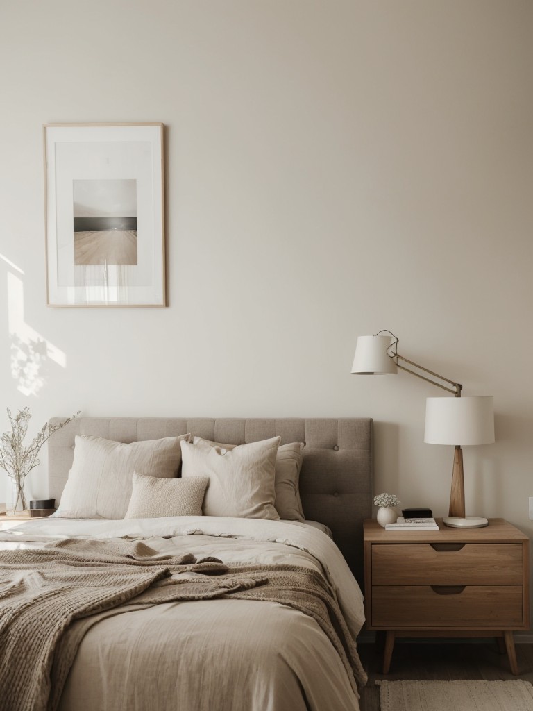 Serene Scandinavian-inspired bedroom with taupe tones