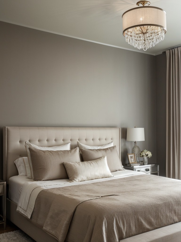 Create a Serene Taupe Bedroom Retreat with Statement Lighting