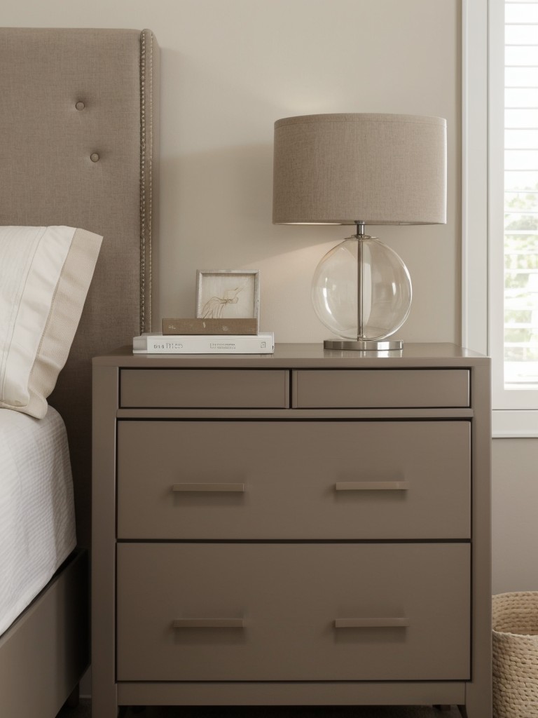 Create a Serene Taupe Retreat: Stylish Storage Solutions for Your Apartment