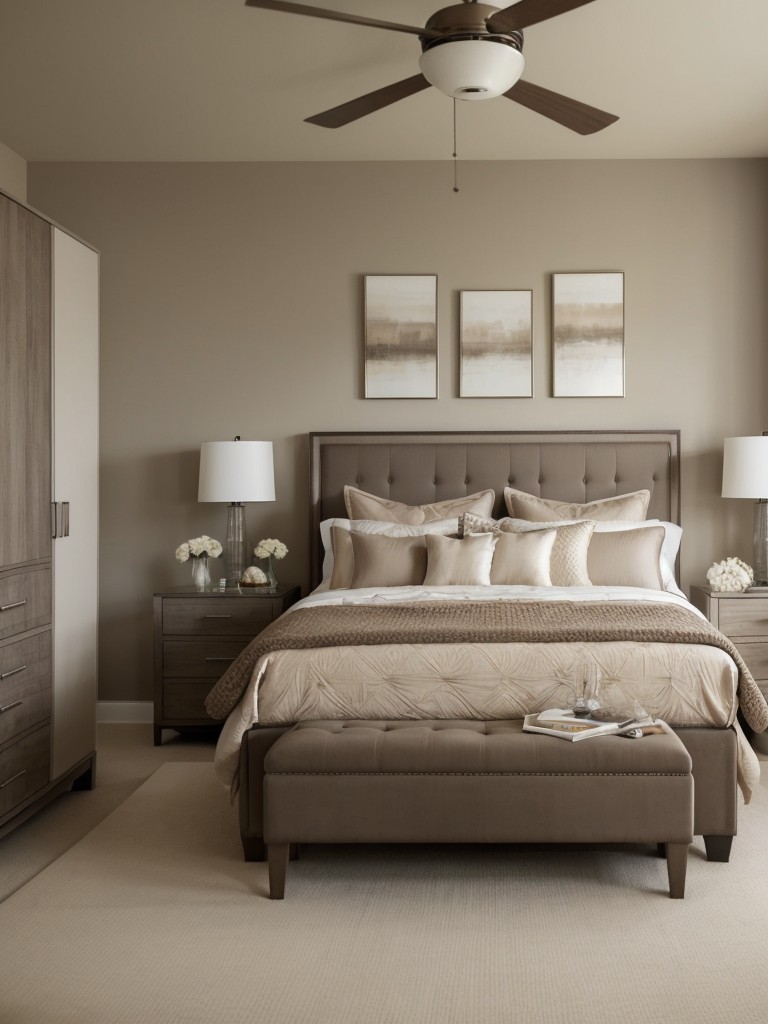 Cozy Taupe Bedroom: Complete Set for a Polished Look