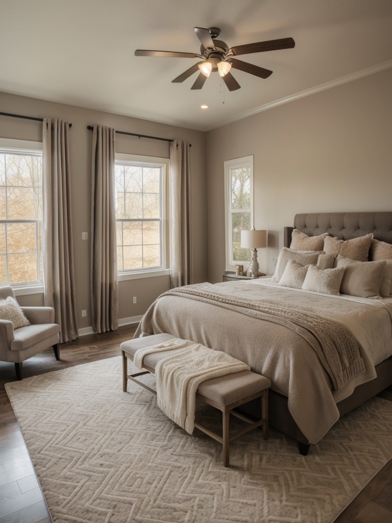 Cozy & Chic Taupe Bedroom Ideas: Layered Textiles for an Inviting Vibes!