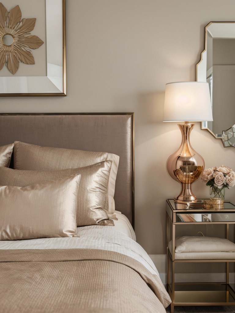 Stunning Taupe Bedroom Decor with Metallic Touches