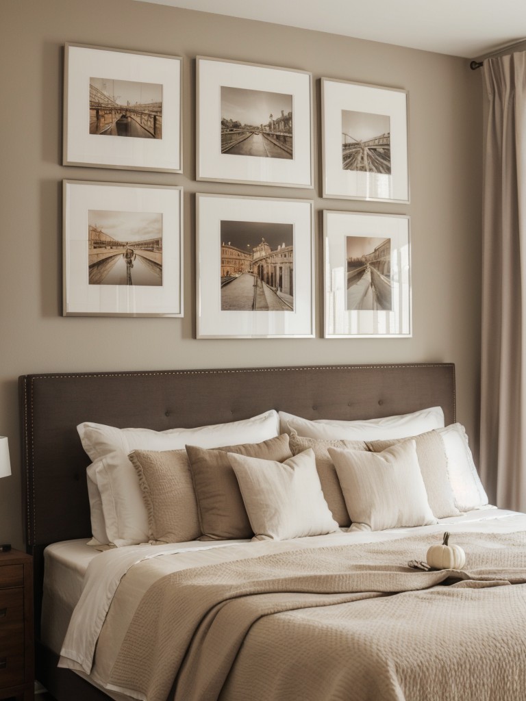 Get Cozy with Taupe Bedroom Decor: Personalize Your Space with Gallery Walls & Photo Frames