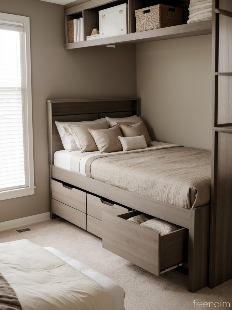 Maximize Apartment Space with Taupe Bedroom Decor!