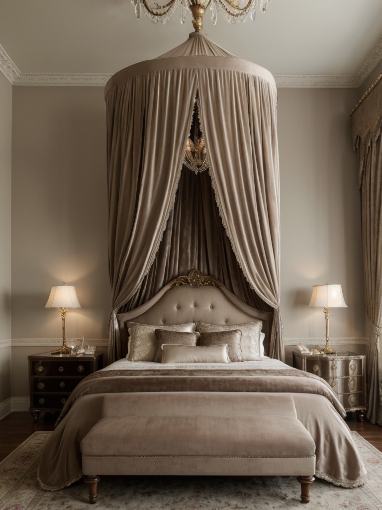 Victorian-Inspired Taupe Bedroom: Timeless Elegance and Romance