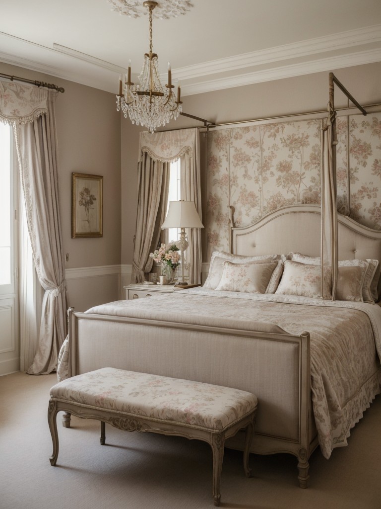 Chic and Romantic Taupe Bedroom Inspiration