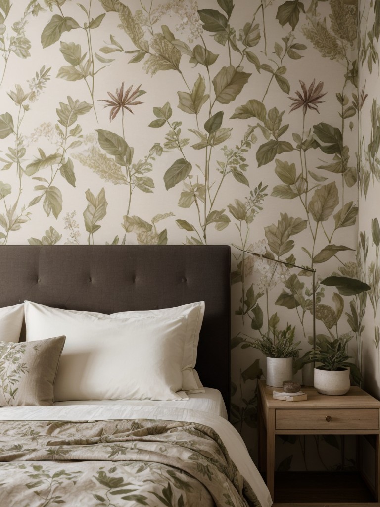 Nature-Inspired Taupe Apartment Bedrooms: A Botanical Oasis!