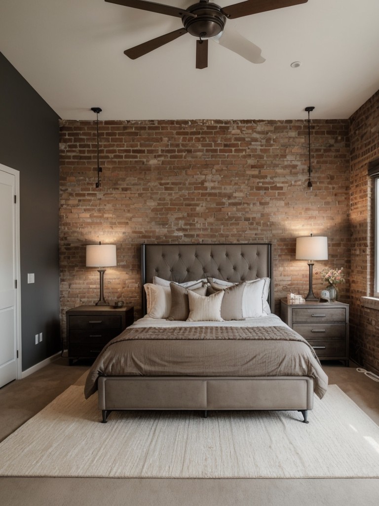 Urban Chic: Transform Your Bedroom with Exposed Brick and Metal Bedframe