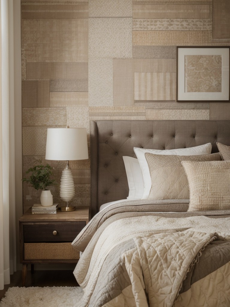 Eclectic Bedroom Decor: Embrace Taupe & Mix Patterns for Style!