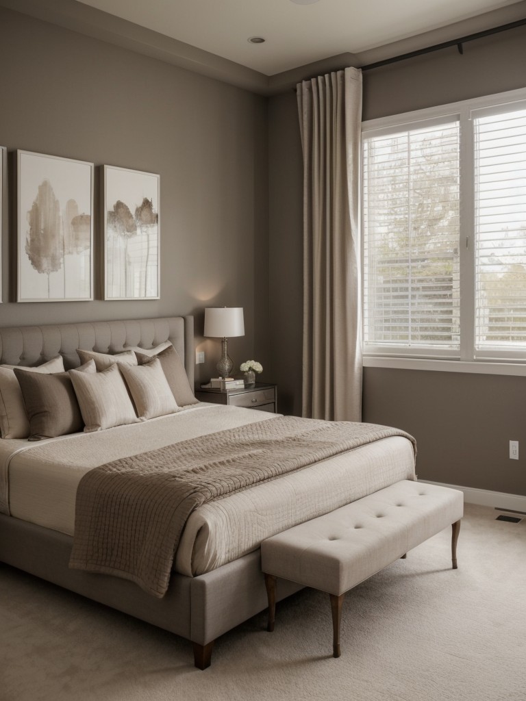 Stunning Taupe Bedroom Inspiration: Perfect Monochromatic Apartment Vibes