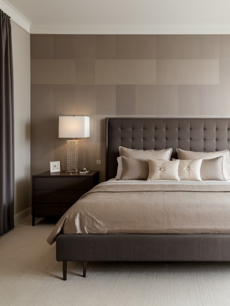 Modernize your bedroom with a stunning taupe color scheme.