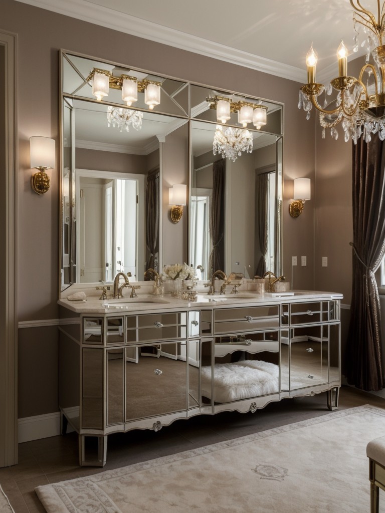 Chic Hollywood Glamour: Glamorous Taupe Apartment Décor