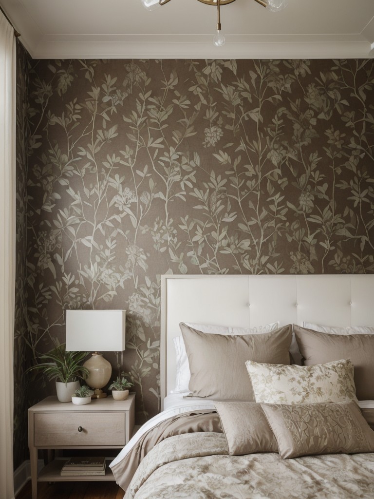 Freshen up your apartment with vibrant botanical wallpaper or an indoor plant wall!