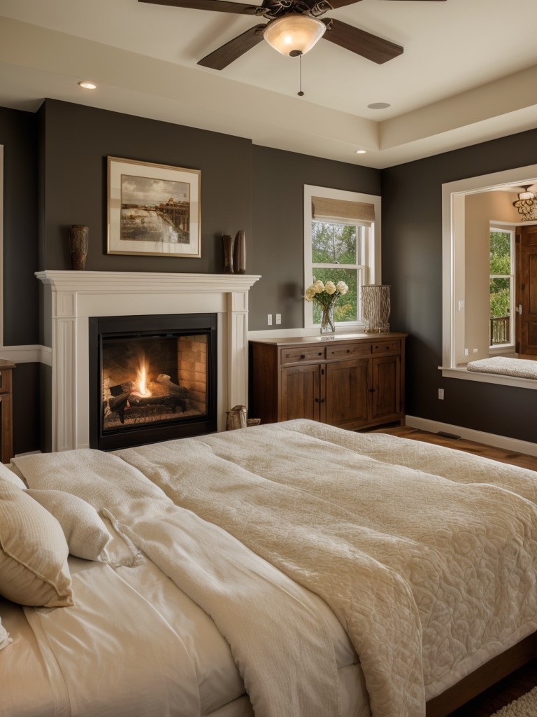 Cozy Bedroom Vibes: Create Romance with a Fireplace!