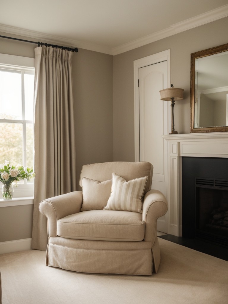 Cozy Bedroom Seating: Add Romance with Plush Loveseats or Armchairs.