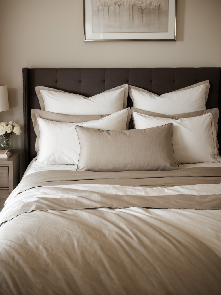 Elegant Taupe Bedroom Decor - Timeless and Serene Ambiance.