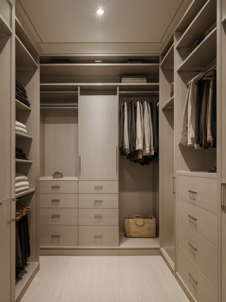 Luxury and Organization: Transform Your Bedroom with Taupe and Ample Storage