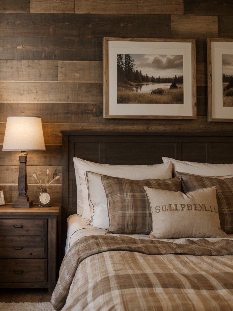 Rustic Cabin Vibes: Cozy Taupe Bedroom Inspiration!