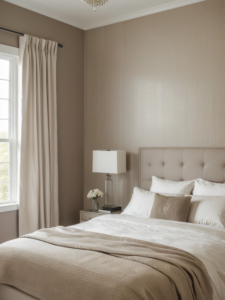 Chic Taupe Bedroom Decor: Transform Your Room with a Stunning Accent Wall!